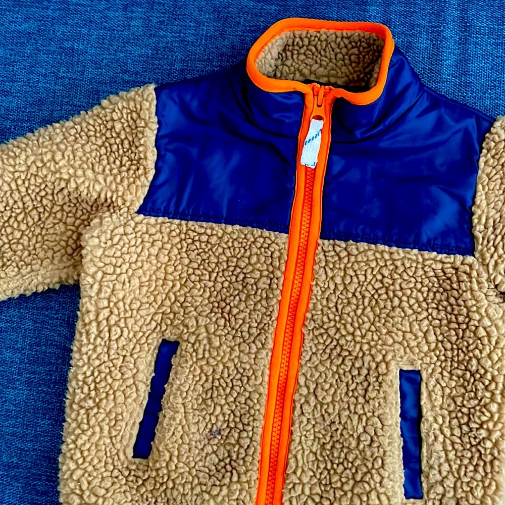 Crewcuts JCrew boys toddler teddy bear sherpa jacket 3T